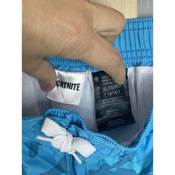 FORTNITE Epic Games Blue Swim Shorts Size XL 14-16 Board shorts Beach Travel - Picture 3 of 3